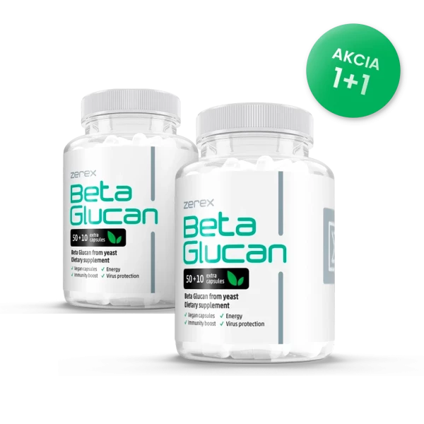 2x Zerex Beta Glukán 500 mg + Vit. C 2x 60 kapsúl