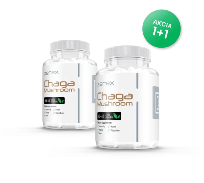 2x Zerex Chaga Extrakt 40% 2x 60 kapsúl