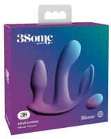 3Some total ecstasy - bezdrôtový, rádiom ovládaný trojitý vibrátor (fialový)