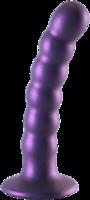 Análne guličkové dildo Metallico Beaded (13,8 cm), fialové