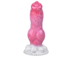 Animalorný Bulldog - psí penis dildo - 17 cm (ružová)