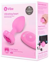 b-vibe heart - bezdrôtový análny vibrátor s rádiom (ružový)