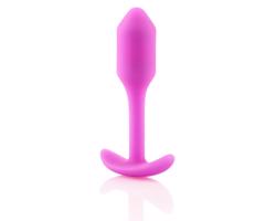 b-vibe Snug Plug 1 - análny kolík s vnútornou hmotnosťou (55 g) - ružový