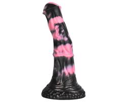 Bad Horse - silikónové dildo 18cm (čierna-ružová)