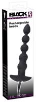 Black Velvets Rechargeable Beads - nabíjací análny vibrátor s 5 guličkami (čierny)