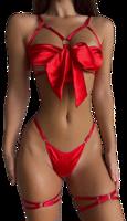 Červený komplet Naughty Gift, XS–S