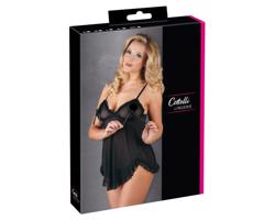 Cottelli - Ľahké volánové babydoll (čierne)