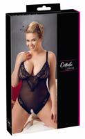 Cottelli Plus Size - čipkované body (čierne)