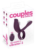 Couples Choice - nabíjací krúžok na penis na diaľkové ovládanie (fialový)