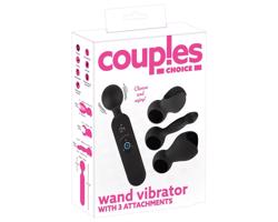 Couples Choice - nabíjateľný, vyhrievací masážny vibrátor (čierny)