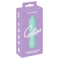 Cuties Mini 3 - akumulátorový, vodotesný, geometrický vibrátor (zelený)