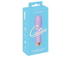 Cuties Mini - akumulátorový, vodotesný, mrežový vibrátor (fialový)