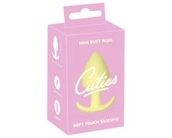 Cuties Mini Butt Plug - silikónový análny kolík - žltý (3,1 cm)