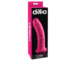 Dillio 8 - prísavný, realistický dildo (20 cm) - ružový