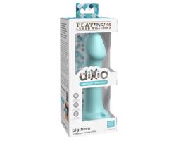 Dillio Big Hero - prísavný dildo (17 cm) - tyrkysový