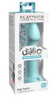 Dillio Big Hero - silikónové dildo s lepkavými prstami (17 cm) - tyrkysové