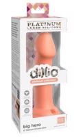 Dillio Big Hero - silikónové dildo so svorkou (17 cm) - oranžové