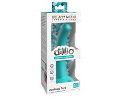 Dillio Curious Five - Lepiaca silikónová dildo (15 cm) - tyrkysová