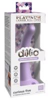 Dillio Curious Five - lepivé silikónové dildo (15 cm) - fialové
