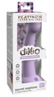 Dillio Secret Explorer - silikónové dildo s lepkavými prstami (17 cm) - fialové