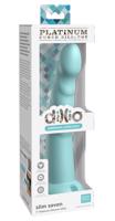 Dillio Slim Seven - stimulačné dildo s lepkavými prstami (20 cm) - tyrkysové