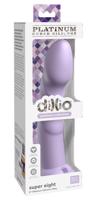 Dillio Super Eight - akrylové silikónové dildo s lepkavými prstami (21 cm) - fialové