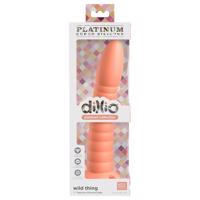 Dillio Wild Thing - prísavkový ryhovaný dildo (19 cm) - oranžový