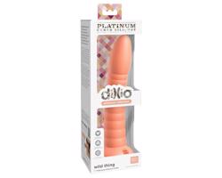 Dillio Wild Thing - vrúbkované dildo (19 cm) - oranžové