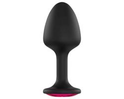 Dorcel Geisha Plug Ruby XL - análny kolík s ružovým kameňom (čierny)