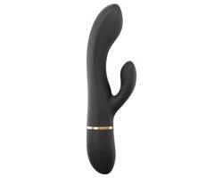 Dorcel Glam Rabbit - nabíjací vibrátor s klitoris stimulátorom (čierny)