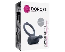 Dorcel Power Clit Plus - nabíjací vibračný krúžok na penis (čierny)