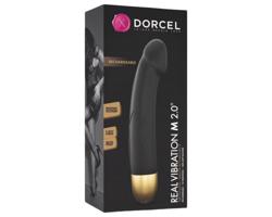 Dorcel Real Vibration M 2.0 - nabíjateľný vibrátor (čierno-zlatý)