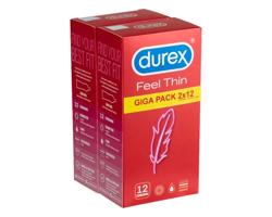 Durex Feel Thin - kondómy pre prirodzený pocit (2x12 ks)