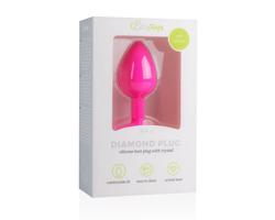 Easytoys Diamond Small - análny kolík (ružovo-biely)