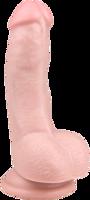 Easytoys dildo s prísavkou a semenníkmi 15cm