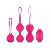 Easytoys LoveBalls - sada vibračných venušiných guličiek - 3 kusy (ružové)