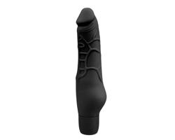 Easytoys Power Vibe - čierny silikónový vibrátor na penis