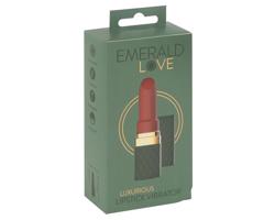 Emerald Love - akumulátorový, vodotesný rúžový vibrátor (zeleno-bordový)