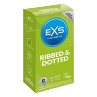 EXS Ribbed, Dotted And Flared - Textured Condom (12 Pieces)