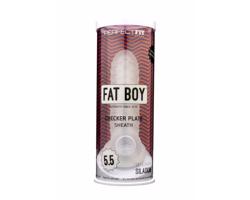 Fat Boy Checker Box - návlek na penis (15cm) - mliečno biely