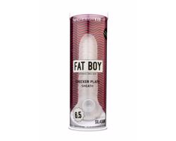 Fat Boy Checker Box - návlek na penis (17 cm) - mliečne biela