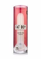 Fat Boy Micro Ribbed - návlek na penis (19 cm) - mliečne biely