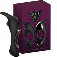 FEELZTOYS Zeus - dobíjací vibračný krúžok na penis (čierny)