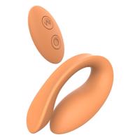 Glam - Rechargeable, Wireless Couple's Vibrator (Orange)