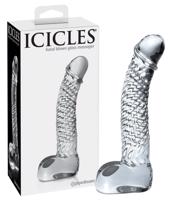 Icicles No. 61 - sklenené dildo s penisom (priesvitné)