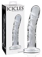 Icicles No. 62 - sklenené dildo s penisom (priesvitné)