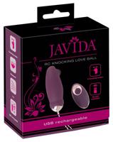 Javida - dobíjacie, rádiom riadené, pulzujúce vibračné vajíčko (fialové)