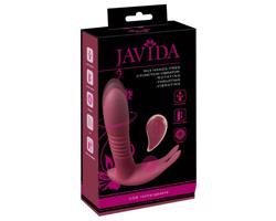 Javida RC - rádiový, 3-funkčný klitorálny vibrátor (červený)