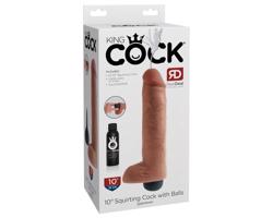 King Cock 10 - realistický striekajúci dildo (25 cm) - prírodný