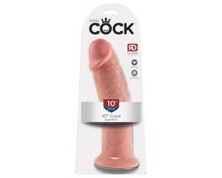 King Cock 10 - veľký prísavkový dildo (25cm) - naturálny